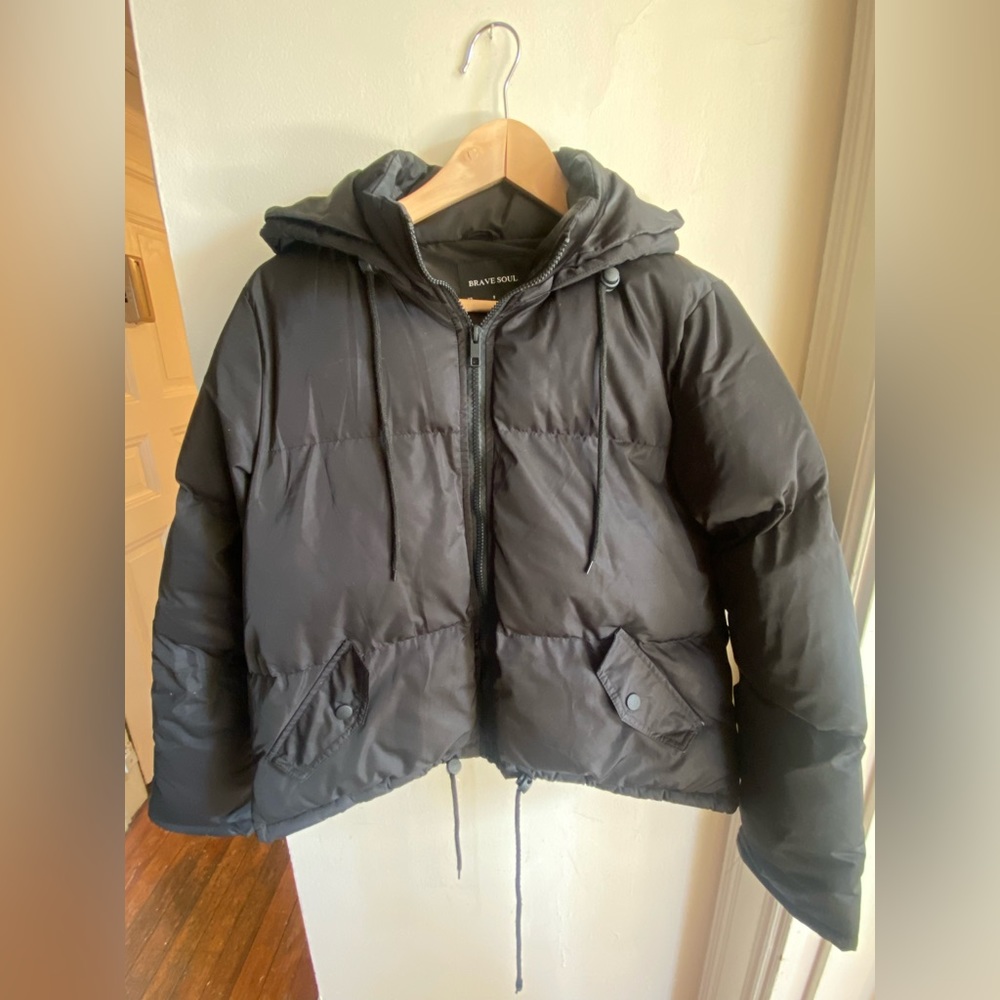 Women’s black puffer jacket